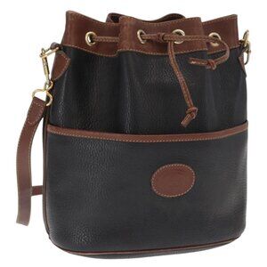 Authentic GUCCI Shoulder Bag Leather Black Gold 001 904 0791